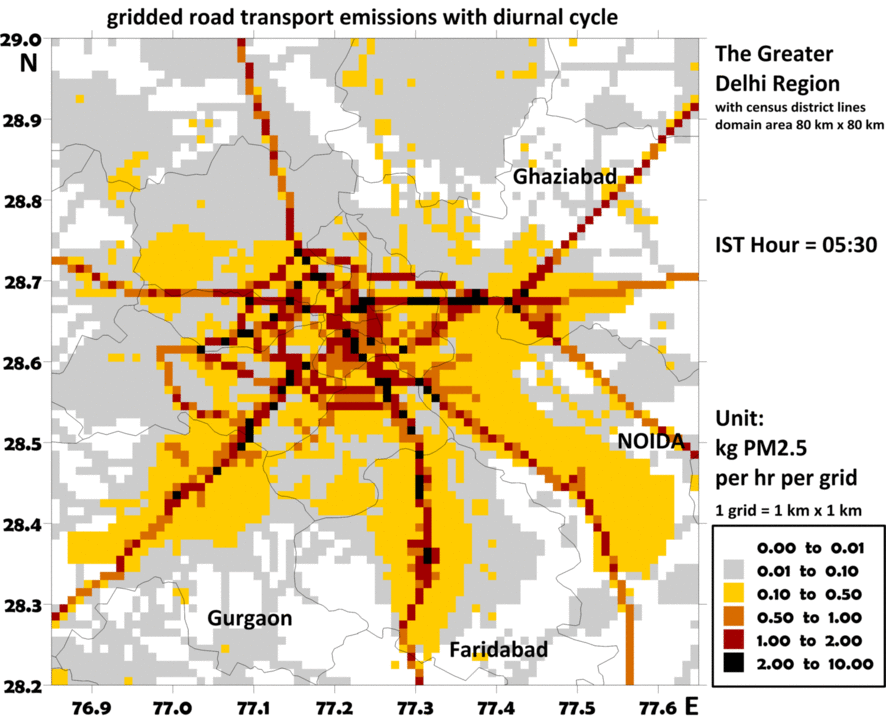 Gridded Road Transport Emissions