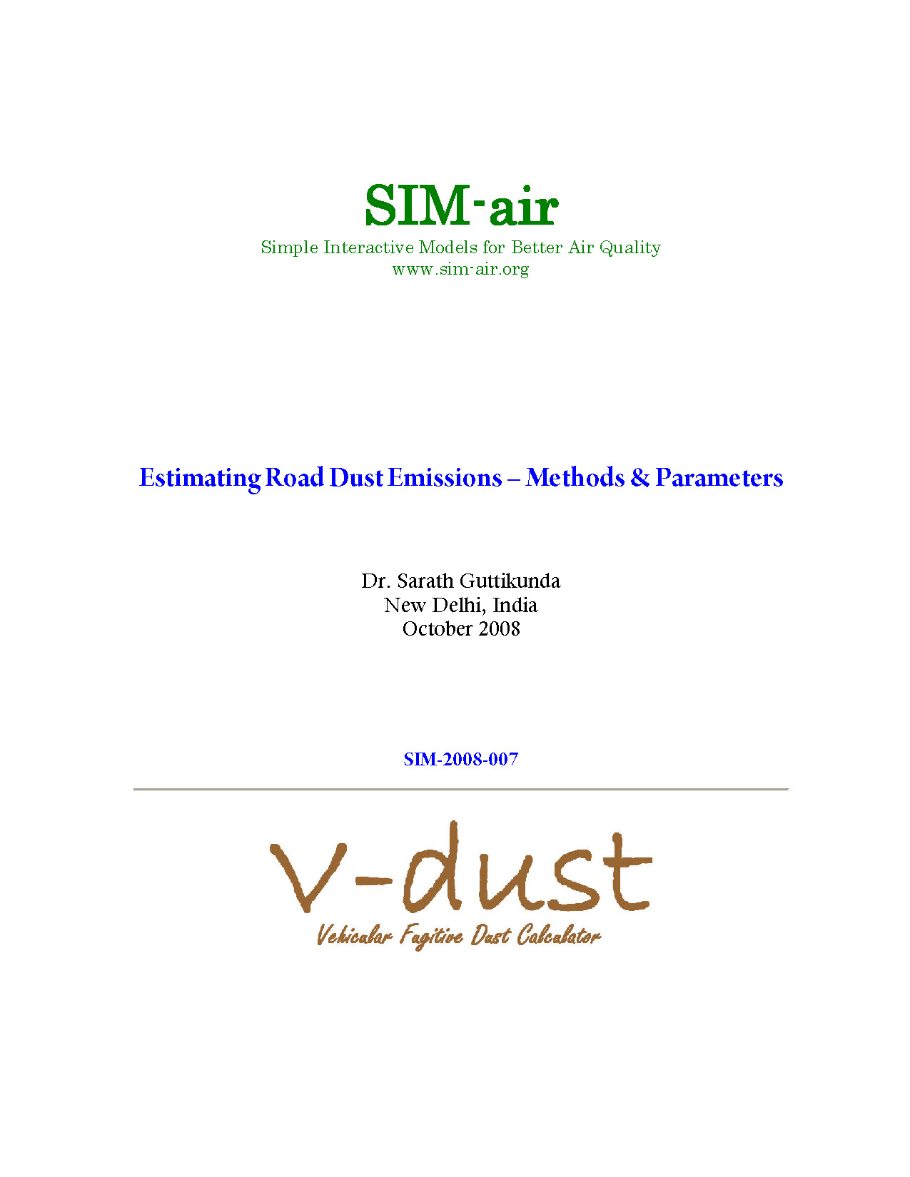 SIM-air Working Paper Series